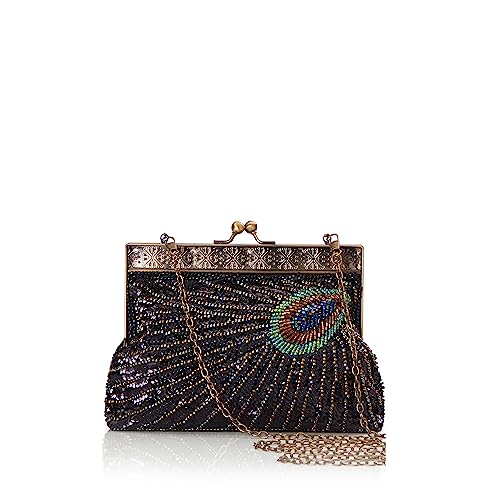 BABEYOND 1920s Flapper Peacock Clutch Vintage Gatsby...