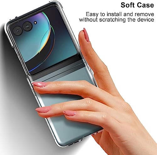 Image of Lustree Motorola Moto Razr 40 Ultra 5G Back Cover Case - Ultra Premium 360* Protection Hard Polycarbonate Lightweight Case Full Body Protective Back Cover Case (Clear)