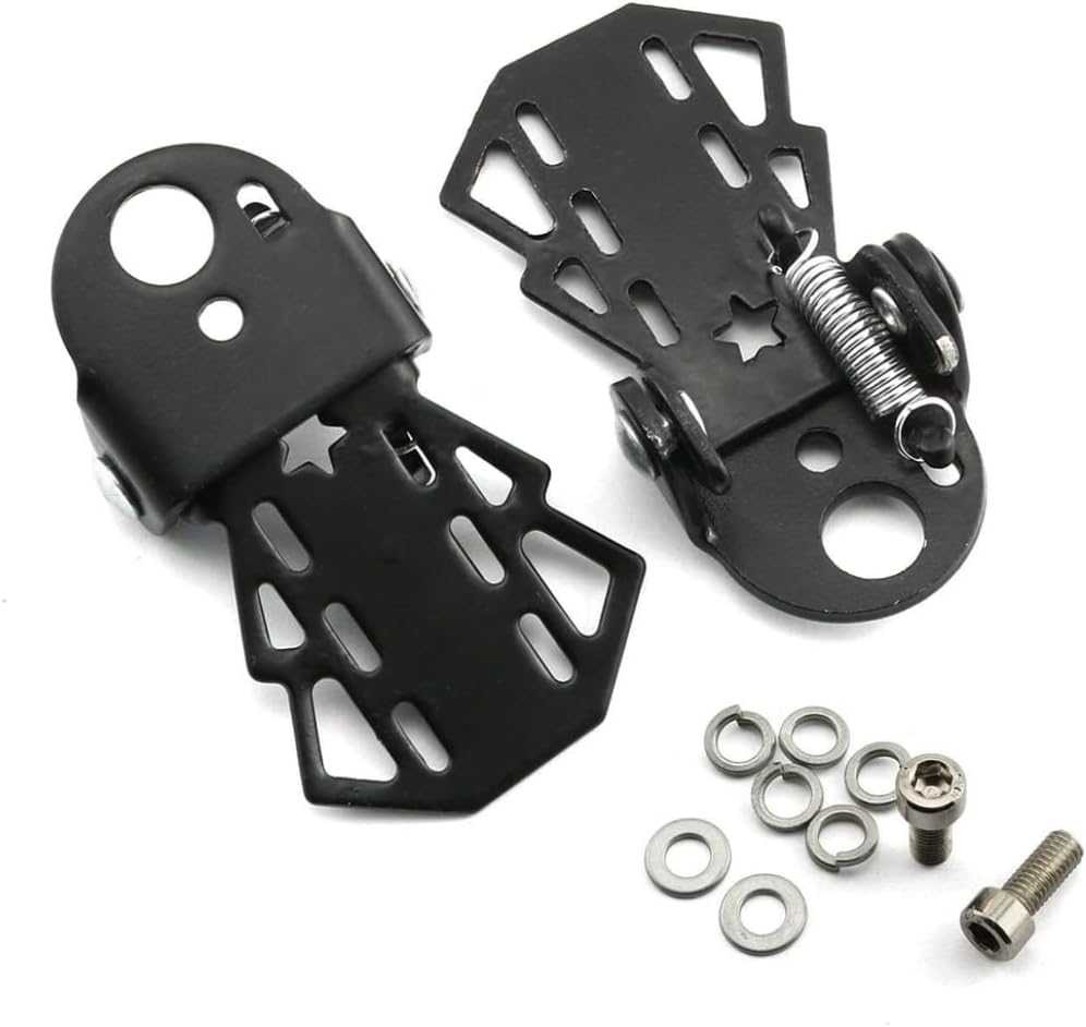 1Pair Bike Rear Pedals Foot Pegs Non-Slip Steel Folding Footrests Cycling Parts