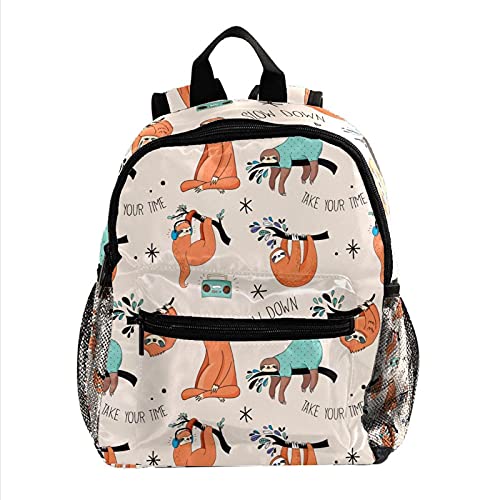 Mochila para niños linda acuarela erizo y cactus bebé niño escuela bolsa con bolsillo de malla lateral Kindergarten Daypack de dibujos animados monedero, Multi010,