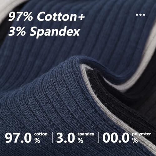 5 pairs of men's socks, double needle cotton socks, anti odor, boneless, anti pilling2