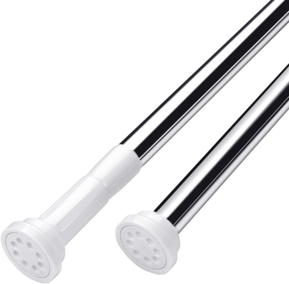 ABOOFAN 1Pc Extendable Stainless Steel Tension Rod Clothes Drying Shower Curtain Rod No Drill Installation for Home Bathroom Wardrobe Multi Purpose Use