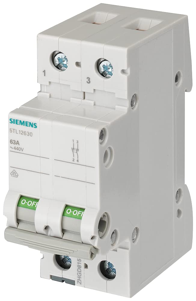 Siemens Sentron – Interruttore 70 Mm 400 V 2 Moduli 35 Mm2 2 Poli 40 A - 4