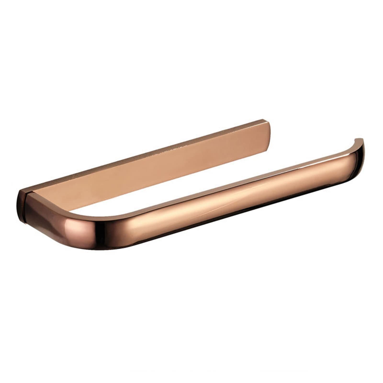 Toallero de latón Oro Rosa con Barra y Anillo 30 cm