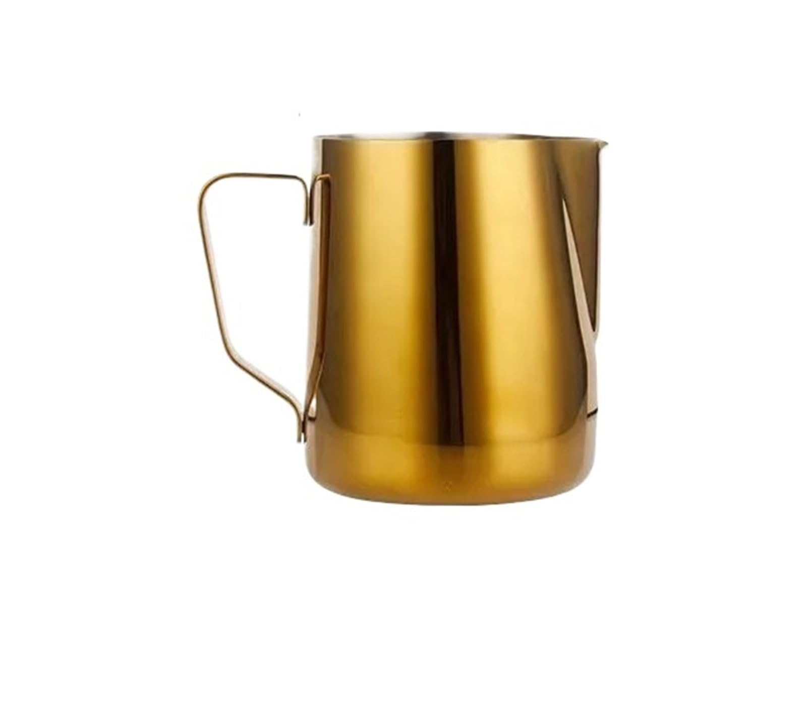 Jarra de espuma leche acero inoxidable, tarro y café, lata, accesorios for con, 2 uds Para Barista Casero(600ML Gold)