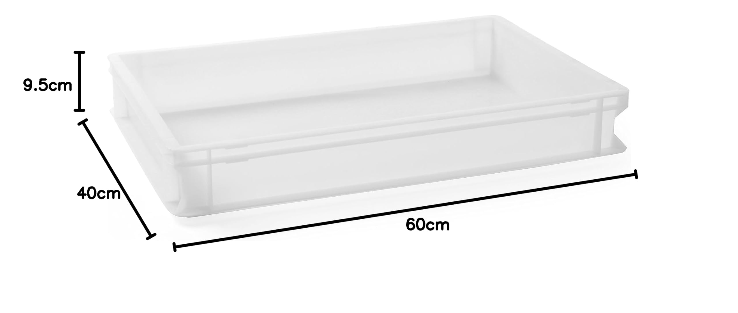 HENDI Pojemnik na ciasto do pizzy, do transportu i przechowywania ciasta, Amerbox, pudełko na kulki do pizzy, opiekun ciasta, możliwość układania w stosy, 18L, 600x400x(H) 95mm, HDPE