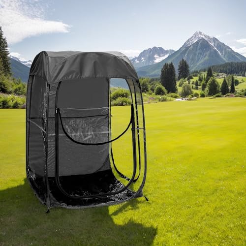 Carpa deportiva portátil pop up negra para 1 persona miniatura 7