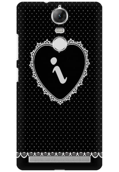 COBERTA Printed Back Cover for Lenovo Vibe K5 Note Case - Diamonds Decorated Heart Letter Alphabet i