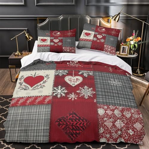 Housse de couette Noël microfine effet 3D ultra douce et durable