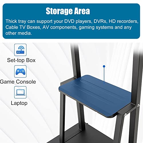 Soporte móvil negro para TV de piso, para TVs 32 a 70 pulgadas miniatura 3