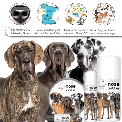 Image of The Blissful Dog Great Dane Nose Butter, Versatile Dog Nose Balm for Dry Nose, Handcrafted Nose Moisturizer, Easy-to-Apply Dog Essentials, Unscented, 2 oz.