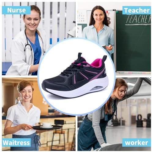 Image of AOV Women Arch Support Walking Shoes Orthotic Sneakers for Plantar Fasciitis Foot and Heel Pain Relief Tennis Shoes