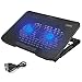 Queiting Laptop-Kühler Rahmen 2 Fans Notebook Kühler Computer Kühlkissen Kühlerhalterung Wärmeleitpad 2 USB Anschlüsse Bis Zu 17 Zoll