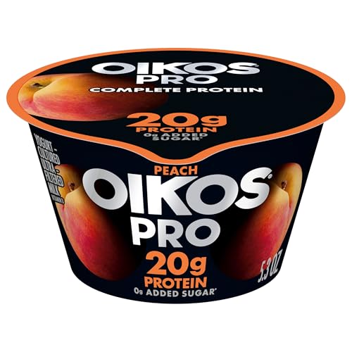 Oikos Pro Peach Yogurt-Cultured Ultra-Filtered Milk Product, 20 Grams of