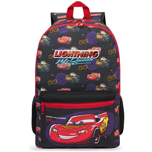 Get Trend Disney Pixar Cars Kids Backpack Lightning McQueen Boys Lightweight 18 in Book Bag Padded Straps Travel School Bag (Multi Cars)