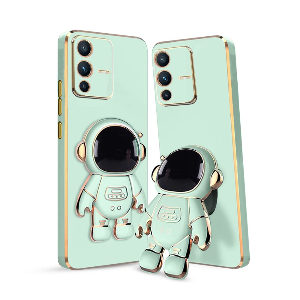 KARWAN®️ 3D Astronaut with Folding Stand Back Cover Case Compatible for Vivo V23 Pro 5G |Slim electroplated case | Stand case | Soft TPU | Space Astro Theme | Camera Protection-Mint (B0C16R3MTZ) Amazon Price History, Amazon Price Tracker