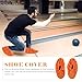 VANZACK Bowling Shoe Covers 2 Pairs Non-Slip Bowling Shoe Covers Shoe Protector Covers Shoes Slider Bowling Accessories for Women and Men Orange