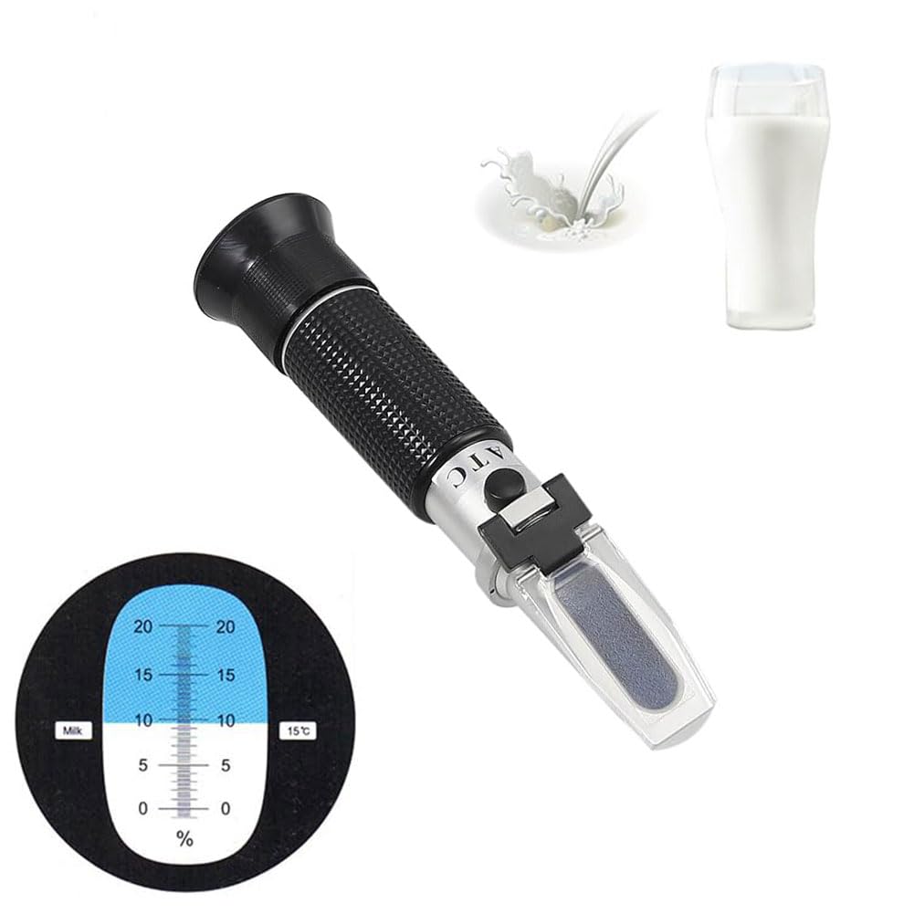 RGBS Medidor de leche refractómetro con equipo de prueba de leche ATC, rango de escala de leche 0-20%