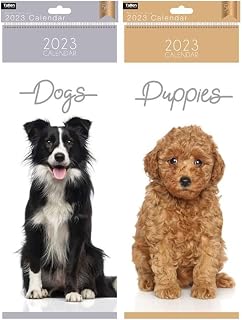 2023 Super Slim Month to View Dogs & Puppies Photo Wall Calendar - 1x Sent Randomly