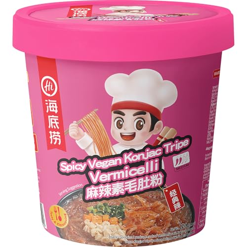 HAIDILAO - Fideos Instantáneos Konjac Callos Picante Vegano - (1 x 120 g)