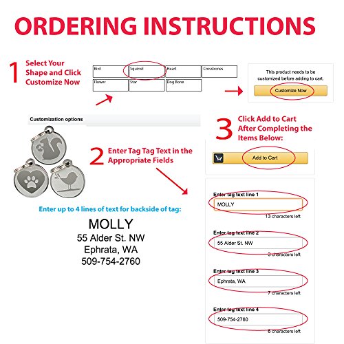 Gotags Dog Id Tags, Fun Playful Designs, Personalized Engraved Stainless-Steel Dog & Cat Pet Tags. #TOP4