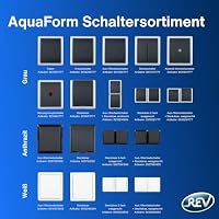 REV AquaForm Steckdose - Feuchtraum, IP44 einpolig, Aufputz, anthrazit – Ansicht 9