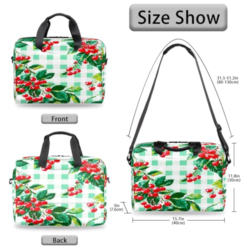 Berris Plaid Grid 16 Inch Laptop Bag Case Water-resistant miniatura 6