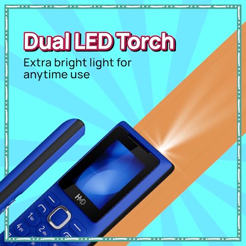 Image of HMD 101 Keypad Mobile Phone | Dual SIM, Long Lasting Battery, Durable Design, English Phone Talker, Wireless FM Radio, MP3 Player, MicroSD, 1-Year Replacement Guarantee | Blue