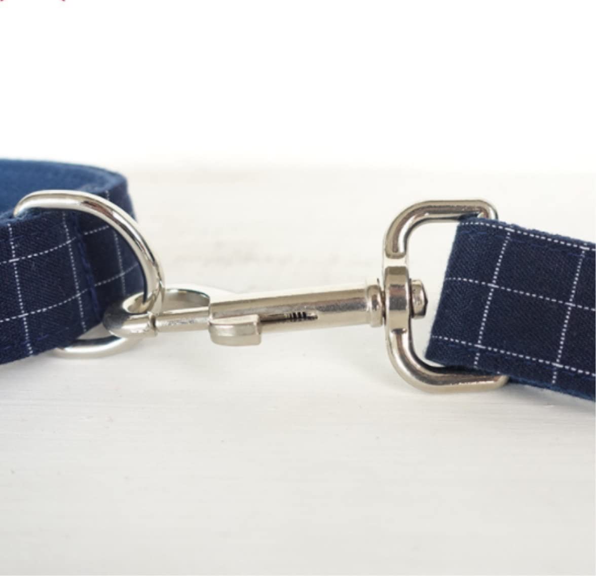 Longe Chien Plaid Pattern Pet Dog Collar Laisse Collier Confortable Collier Pet Supplies Soft Dog Collar Ceinture Chien(49-55cm)