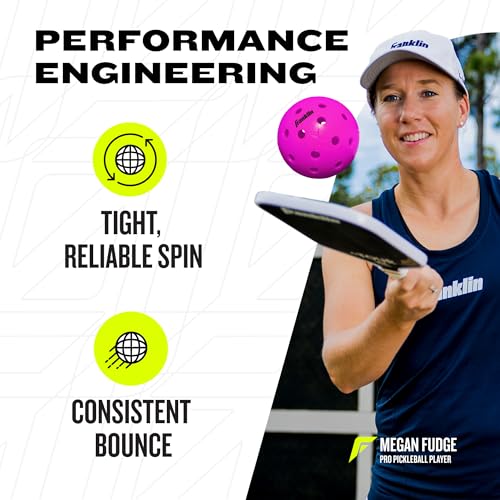 Image of Franklin Sports X-40 Outdoor Pickleballs - Official Ball of USA Pickleball, APP Tour + US Open - Regulation Size
