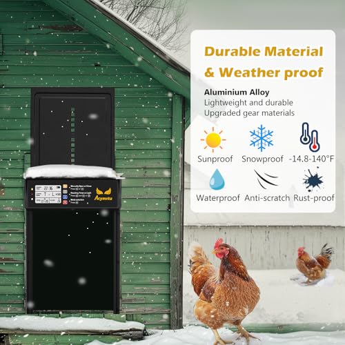 Porta de galinheiro automática alimentada por energia solar, porta de galinheiro com temporizador e