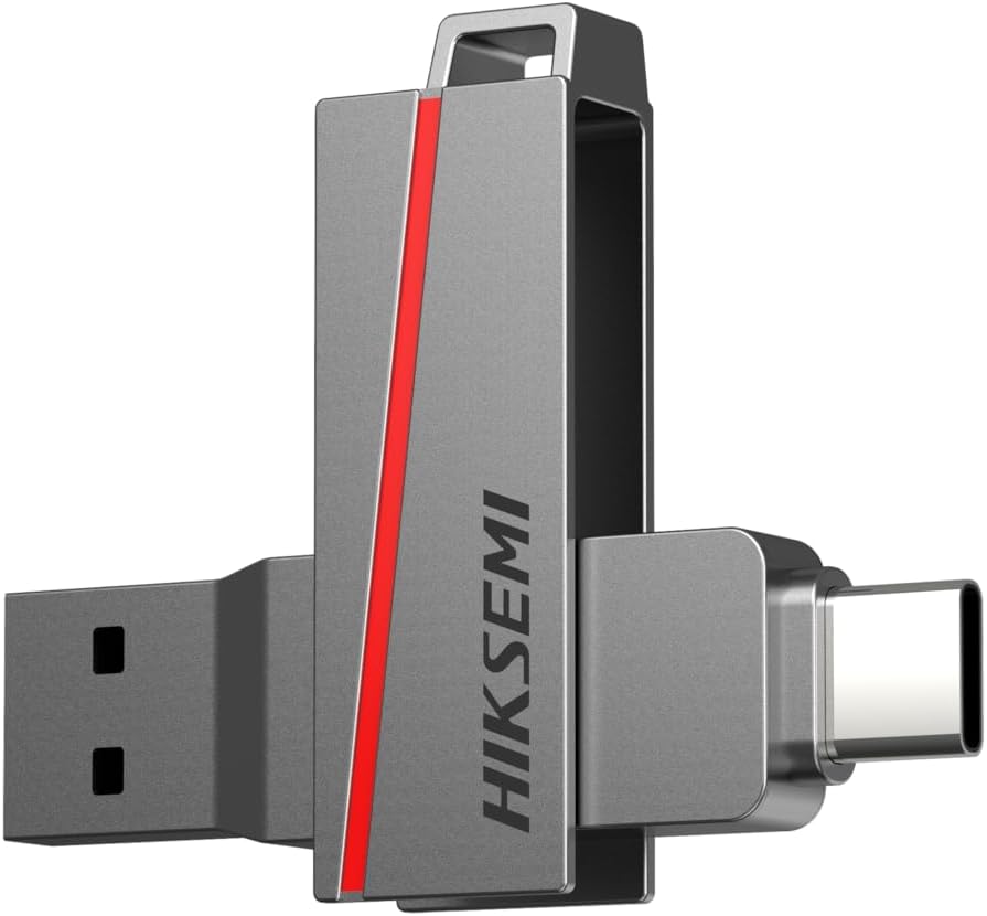 Hiksemi Dual Slim 128GB Flash Drive with USB C and USB A Connection
