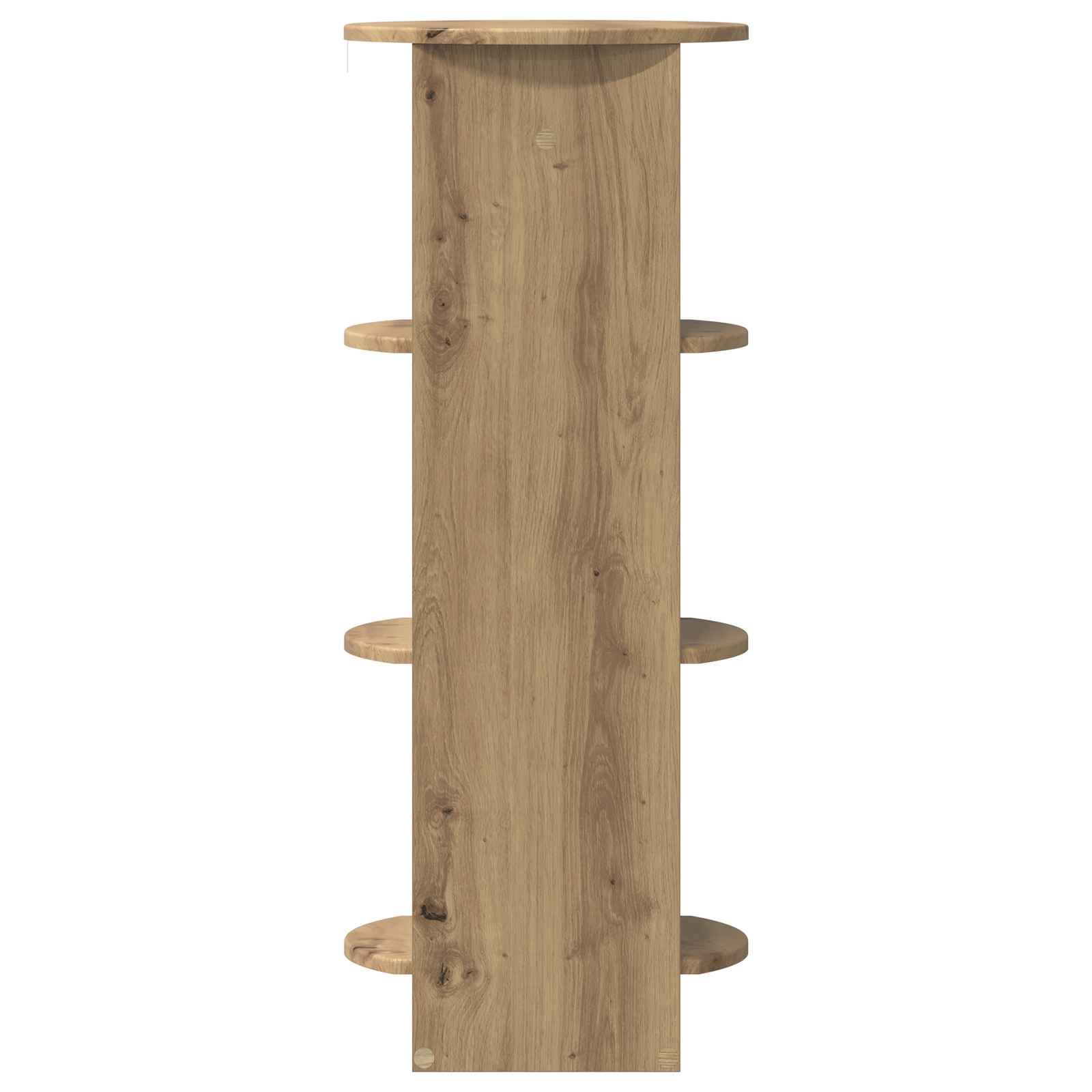 Armario lateral de roble Artisan, 40 x 40 x 100 cm, moderno mueble de baño de madera | Armario auxiliar delgado con 3 estantes para salón, pasillo, comedor