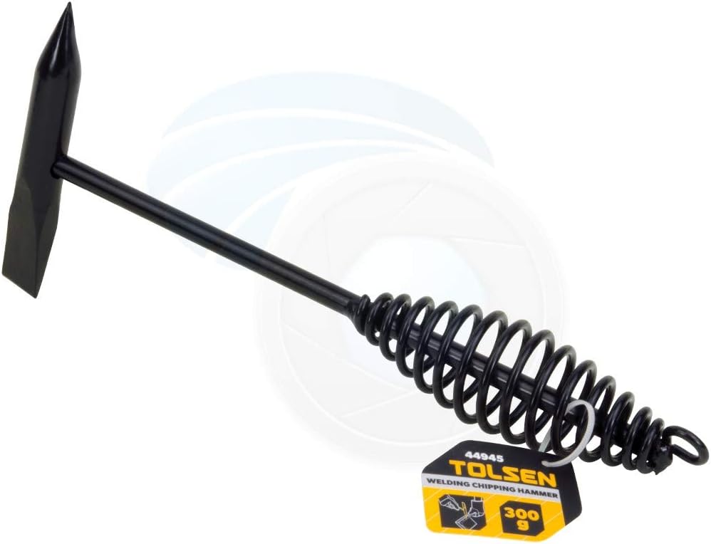 TOLSEN Welding Chipping 10oz 300g Hammer Spring Handle Clean Slag Remover