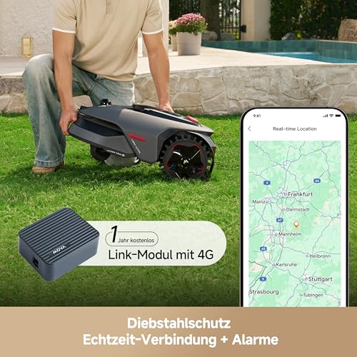 MOVA LiDAX Ultra 1600 Mähroboter ohne Begrenzungskabel mit 4G, Empf. 1600 m², ohne RTK & automatische Kartenerstellung per 3D-LiDAR mit 360° & AI Vision, 5 cm Kantenschnitt, U-Form-Wegeplanung 5