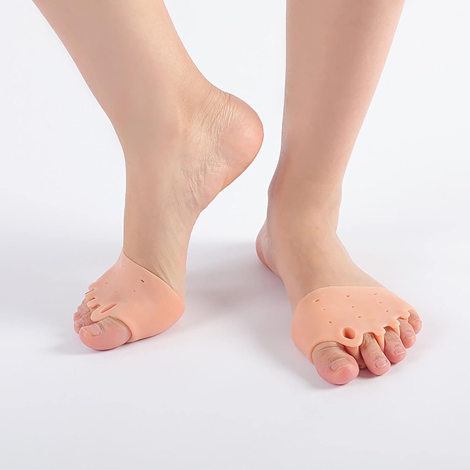 Gel Toe Separators - Bunion Corrector for Women & Men Orthopedic Bunion Splint & Big Toe Straightener for Hallux Valgus Day & Overnight Support (Flesh)