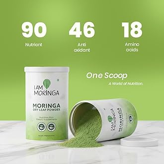 Moringa Powder 100 gm 100% Natural Drumstick Leaf Powder Good for Skin, Hair Healthy Plant based Protein Powder with No Chemicals and Preservatives