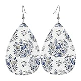 Folklore Estilo Chinoiserie Chino Pendiente De Piel Moda Pendiente Ligeros Pendientes Colgante Para Aniversario Mujer