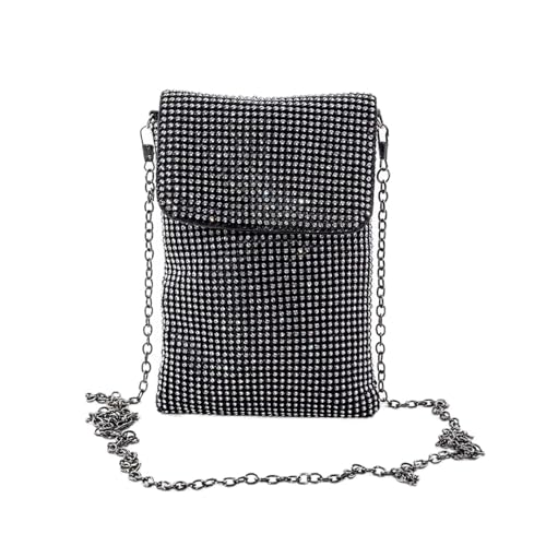 Image of Women's Crossbody Evening Bag Glitter Rhinestone Purse Sparkly Small Handbag