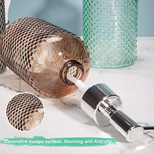 Cutiset 3 Pack Assorted Glass 15 Ounce Lotion Soap Dispenser Bottle With Pump For Bathroom, Kitchen #TOP4