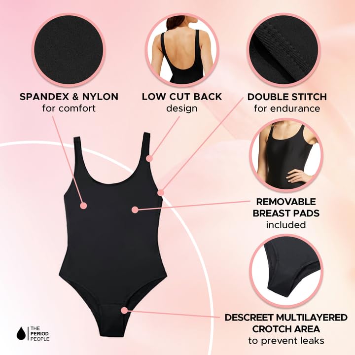 Waterproof One Piece Swimwear for Teen- Bathing Suits for Girls & Teen- Bikini Swimsuit for Teens in Black - Swimsuits, Bathing Suit (M)2