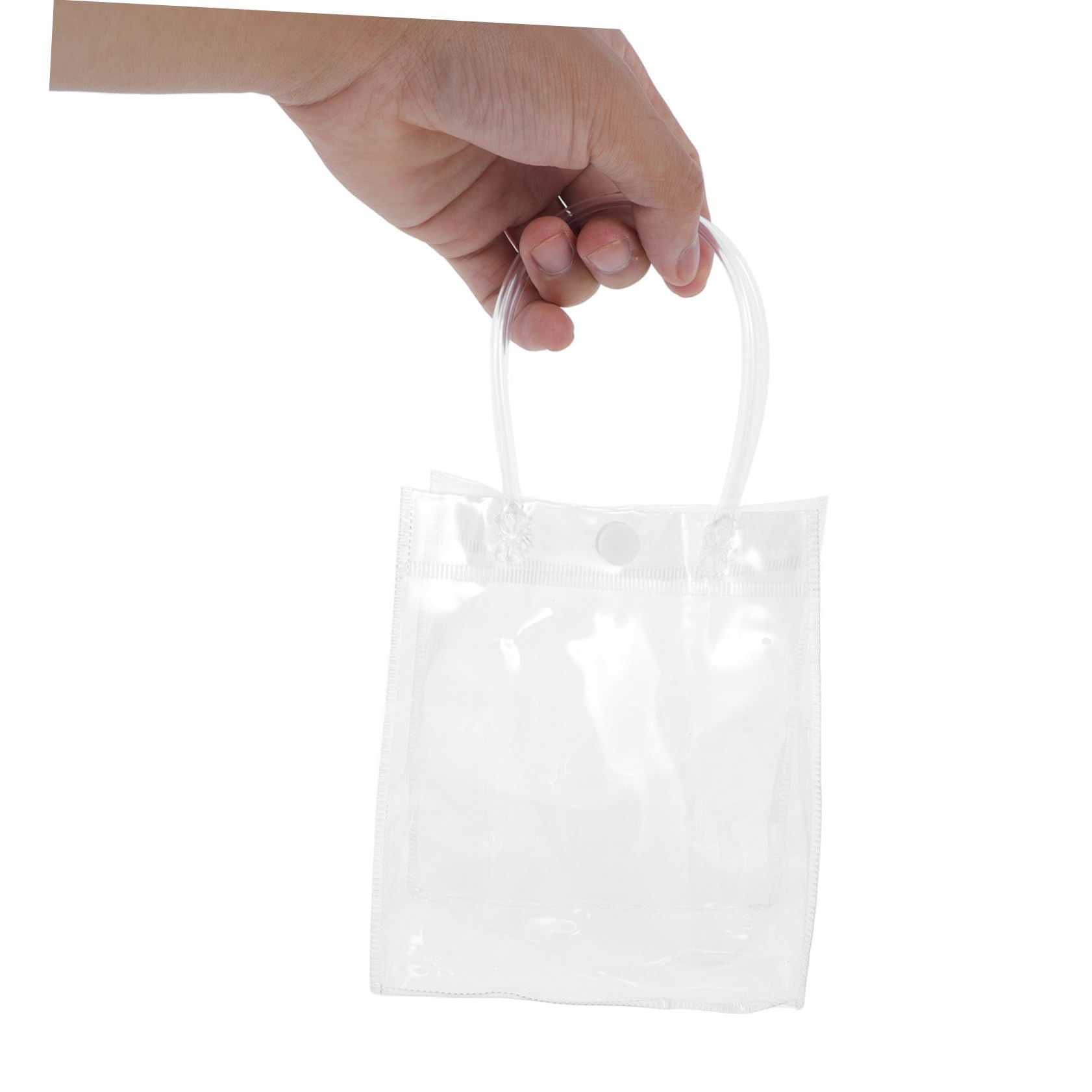 Didiseaon Sacchetti Regalo Trasparenti per Matrimoni e Occasioni Speciali con Manico e Chiusura a Scatto in Pvc 40 Pezzi per Piccoli Oggetti e Prodotti la Cura della Pelle