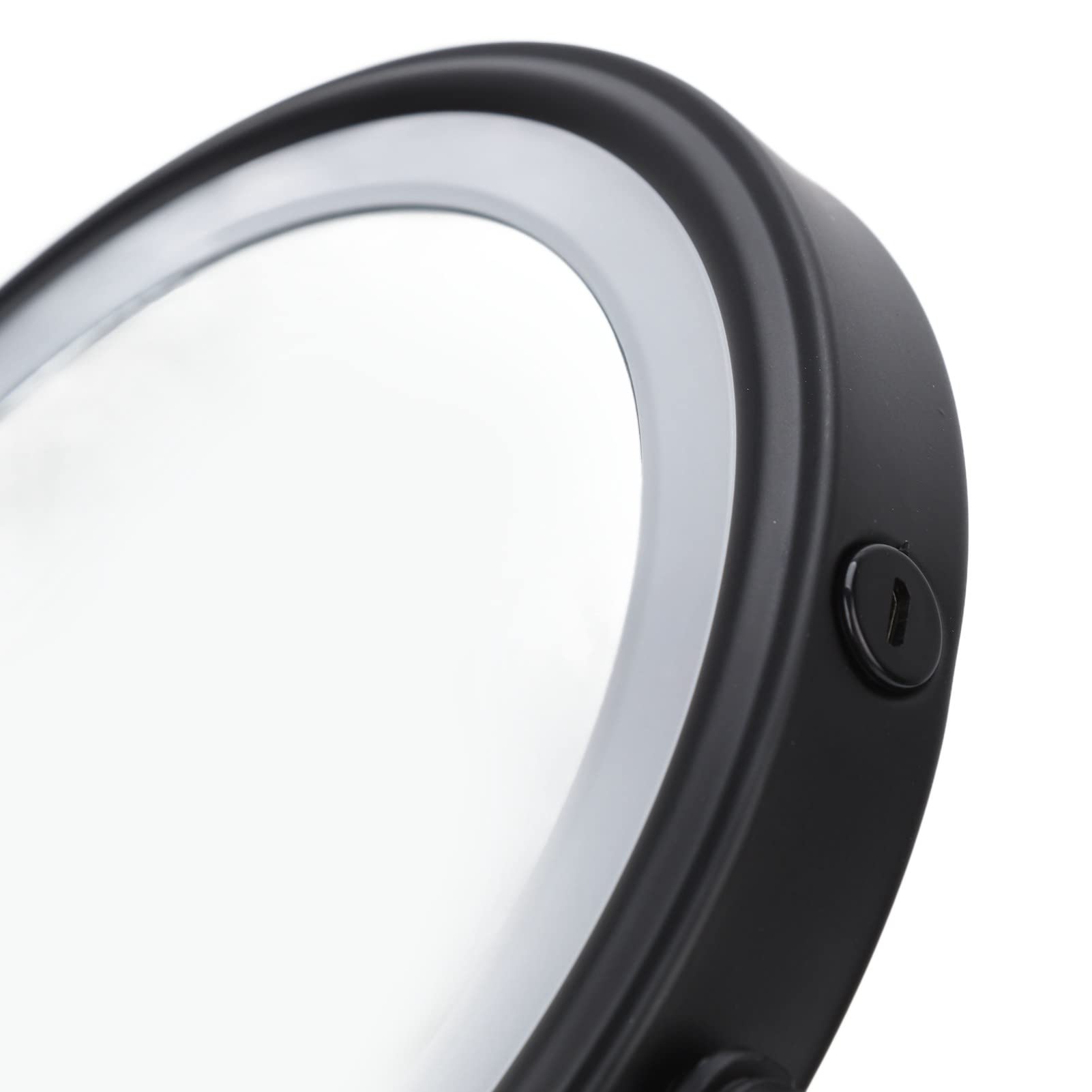 Pilipane LED-Schminkspiegel, 20,3 cm, doppelseitig, 3-fache Vergrößerung, Touch-Steuerung, 360 Grad drehbar, Edelstahl, beleuchteter Kosmetikspiegel für Frauen und Mädchen, Make-up,
