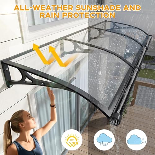 Store de porche imperméable anti-UV avec support aluminium - 5