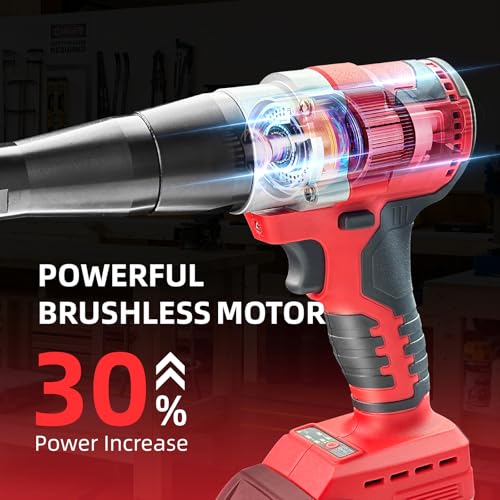 Funnywhale Cordless Rivet Gun, Compatible with Milwaukee M18 18V Battery (No Battery), Brushless Motor, 3/16", 5/32", 1/8" Rivets, 1000 RPM, 18V DC, Red 2 Funnywhale Cordless Rivet Gun, Compatible with Milwaukee M18 18V Battery (No Battery), Brushless Motor, 3/16", 5/32", 1/8" Rivets, 1000 RPM, 18V DC, Red - Image 2