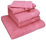 Les serviettes en éponge NICE Pack pour corps et visage ont une double bordure et un accroche-serviette - ourlet à double couture pour une longue durée de vie