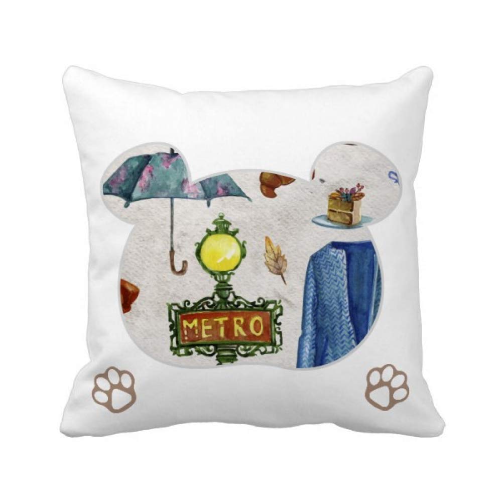 Housse de coussin ours de la France en textile premium avec finitions haut de gamme