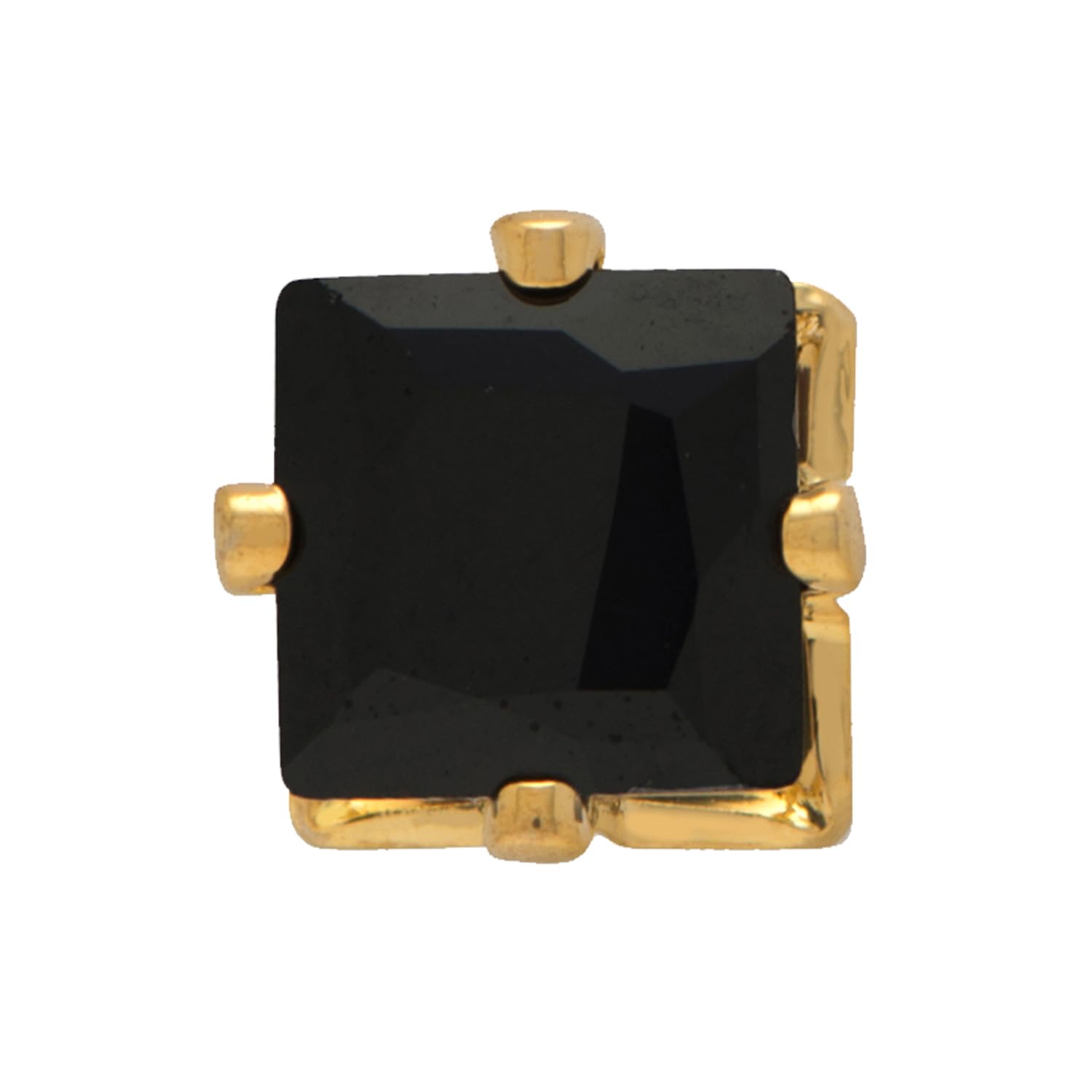 Mahi Gold Plated Square Stud Earrings Black Crystal Piercing Mens Earrings (BB1101006GBla) (B0CL4T8ND3) Amazon Price History, Amazon Price Tracker