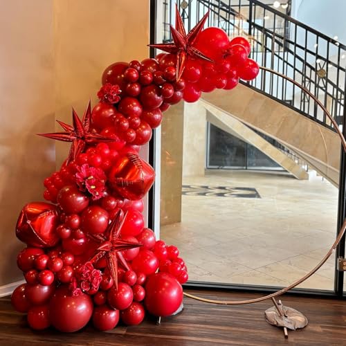 Image of Awenztech 120pcs 5 inch Red Latex Balloons | Baby Shower, Wedding, Birthday Party Decorations