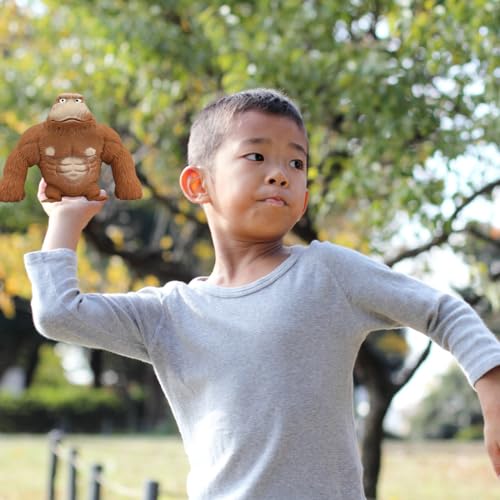 Gorilla Stressabbau Spielzeug, Gorilla Squeeze Toy, Squishy Monkey, Reizbarkeits Gorilla Spielzeug, braun Anti-Angst-Reizbarkeits-Gorilla-Spielzeug, Weich, Unterhaltung und Dekompression (Gorillas)
